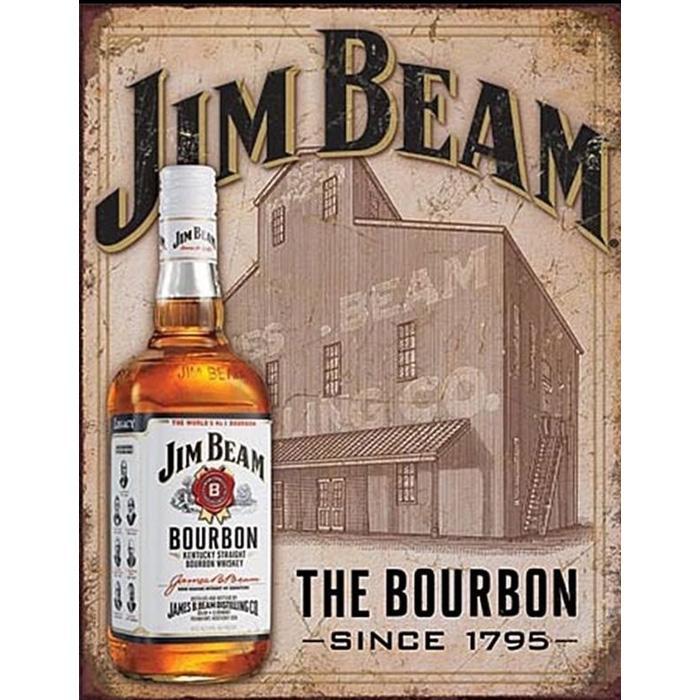 Jim Beam Bourbon Retro Tin Metal Sign 40 5 X 31 5cm Yellow Octopus