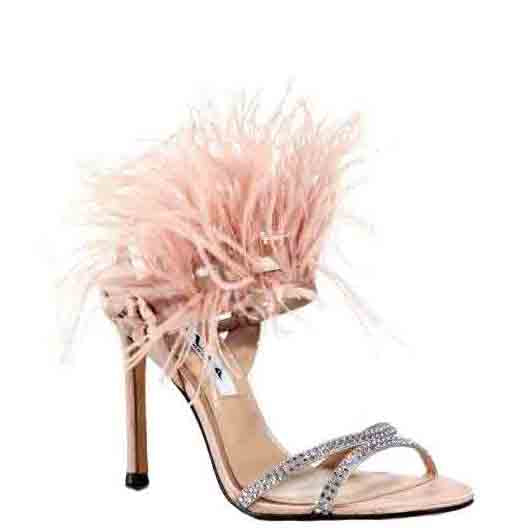 pearl rose crystal satin/jolie satin/ostrich feathers