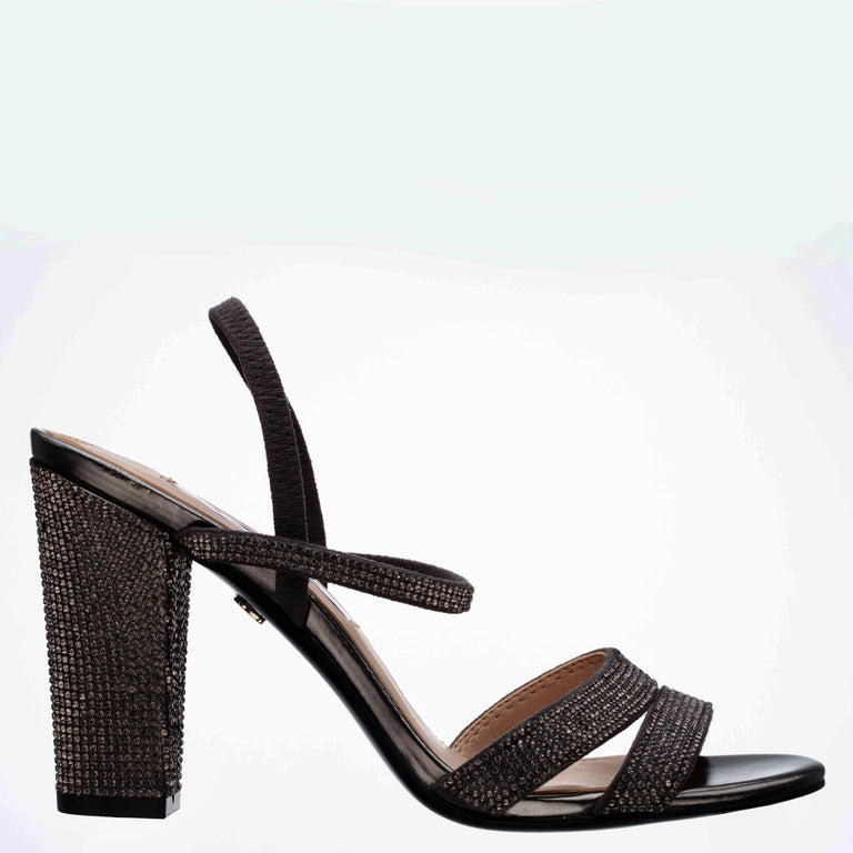 true black glam suede