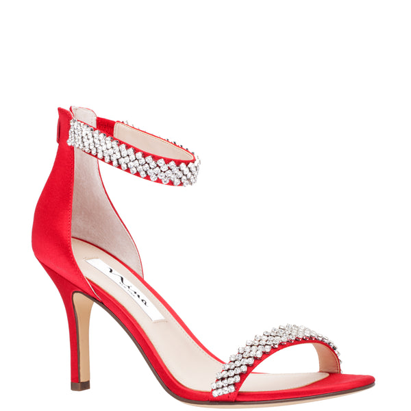 red high heel shoes with ankle strap