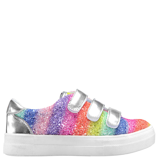 glitter rainbow shoes
