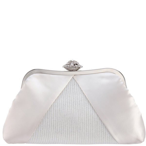 ivory satin bag