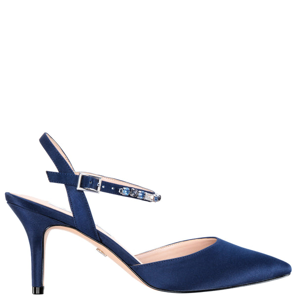 TONYA-NEW NAVY SATIN – Nina Shoes