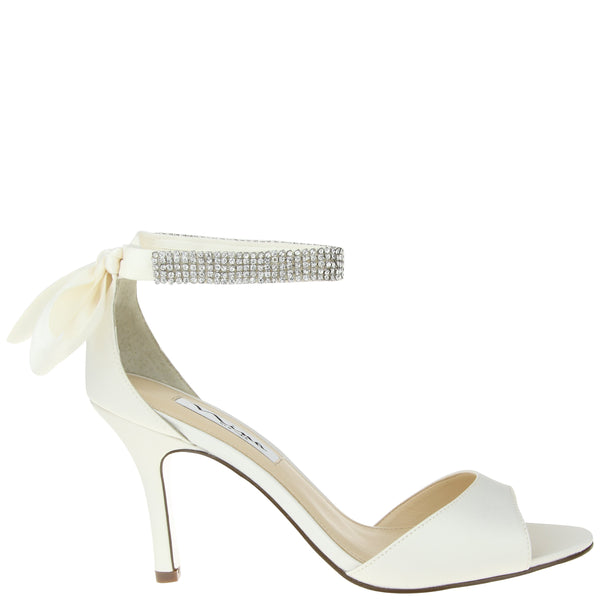 VINNIE-IVORY SATIN – Nina Shoes