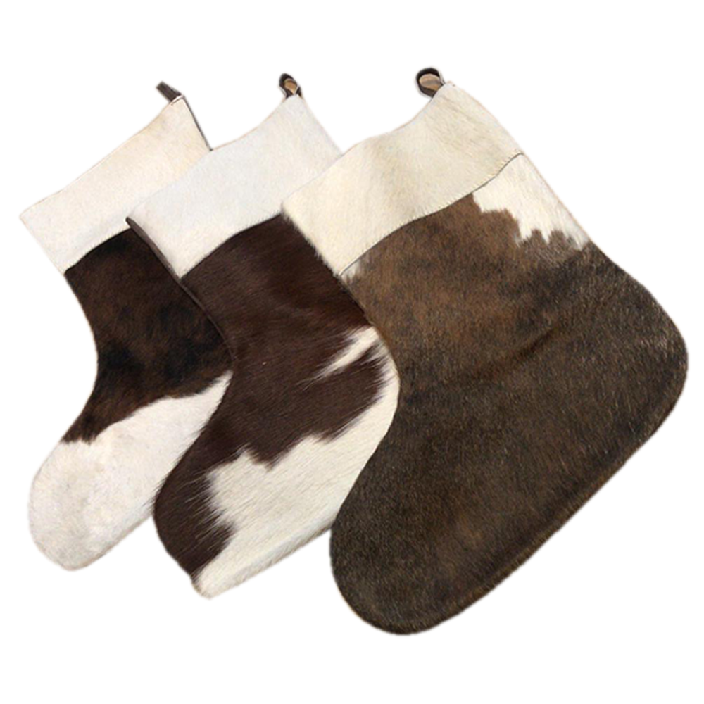 Christmas Stocking Hair On Cowhide Trahide Leather Company