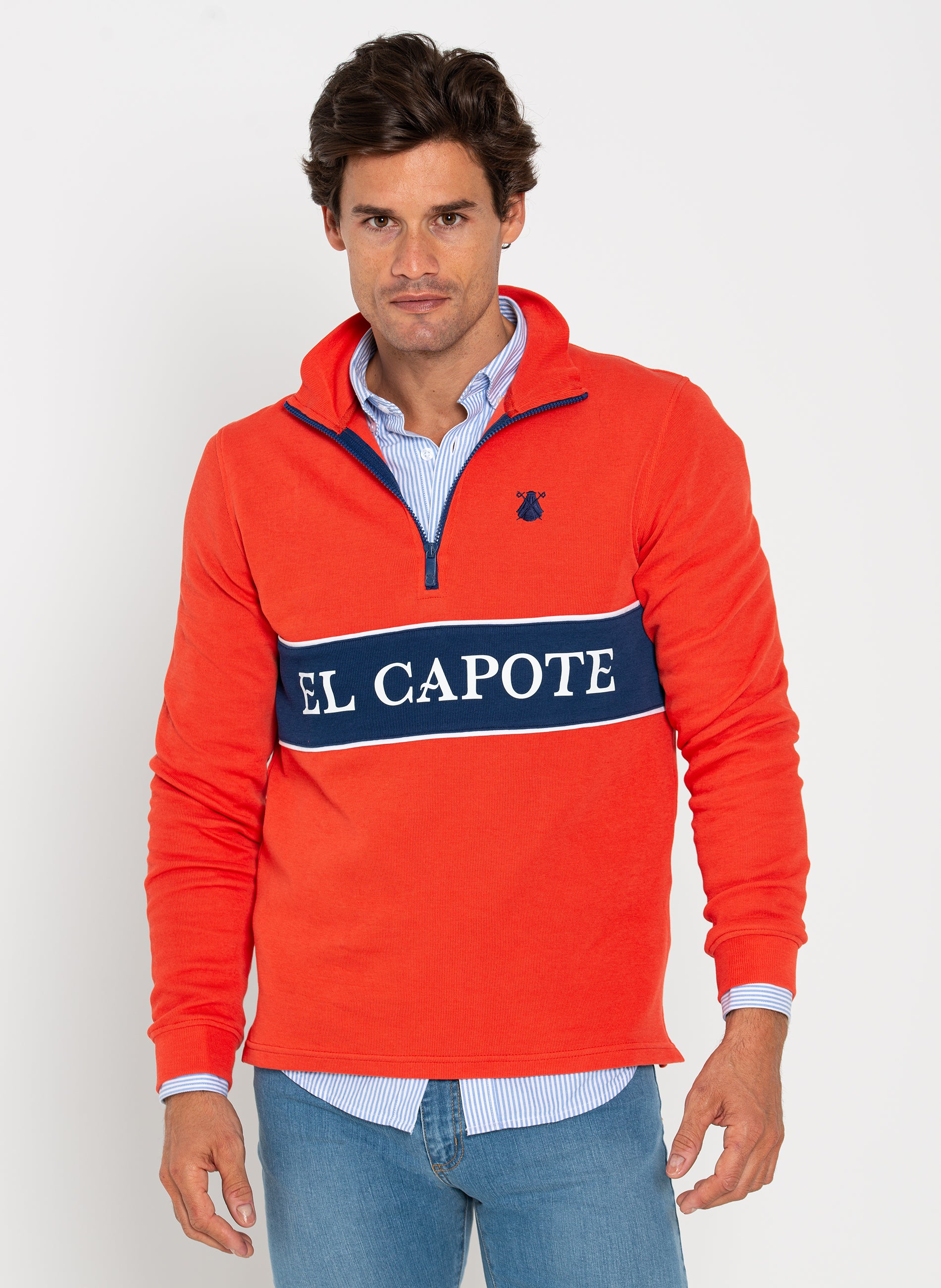 Sudadera Cremallera Naranja El Capote