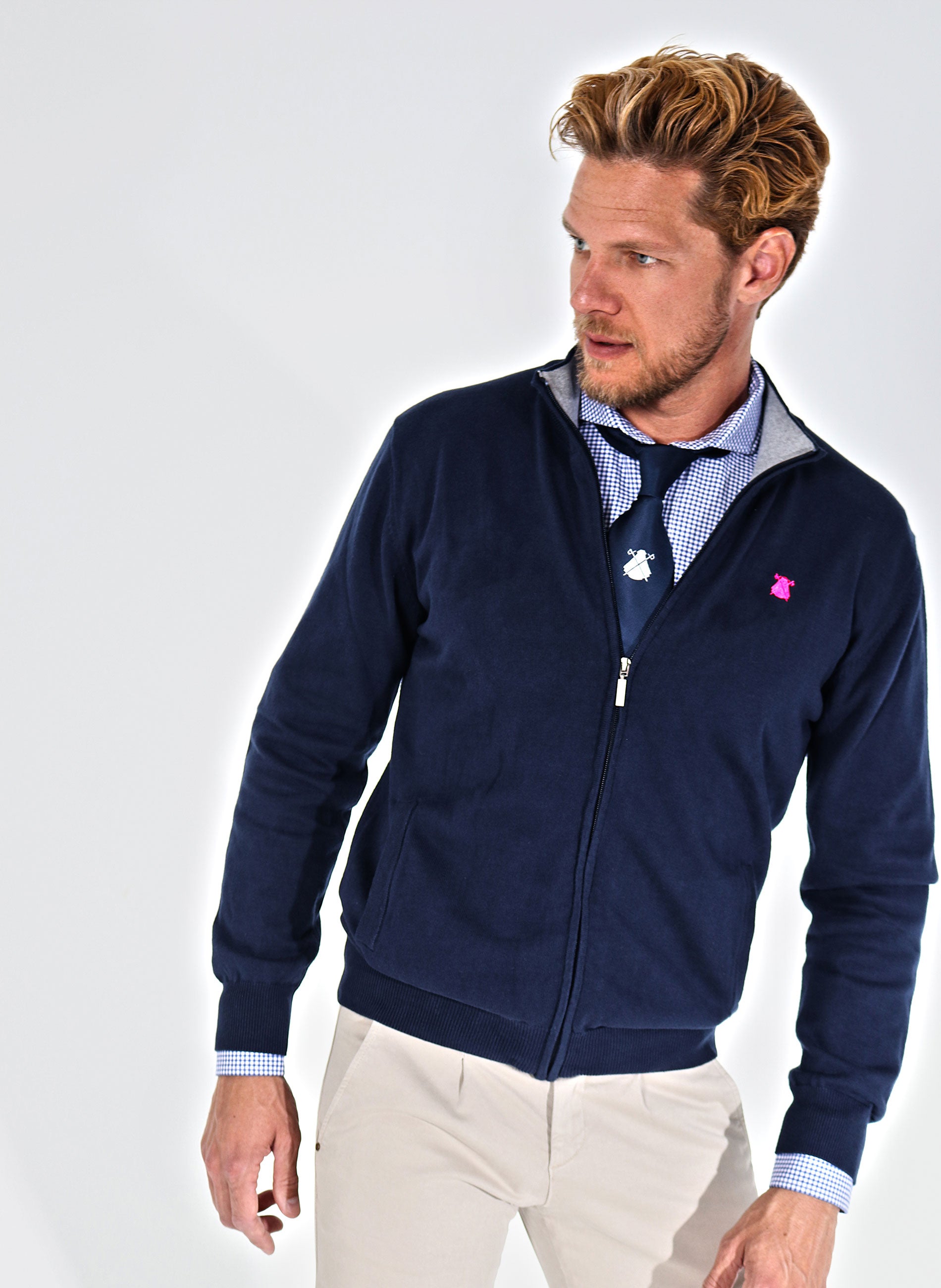 Chaqueta de Azul Marino Cremallera Hombre – El Capote