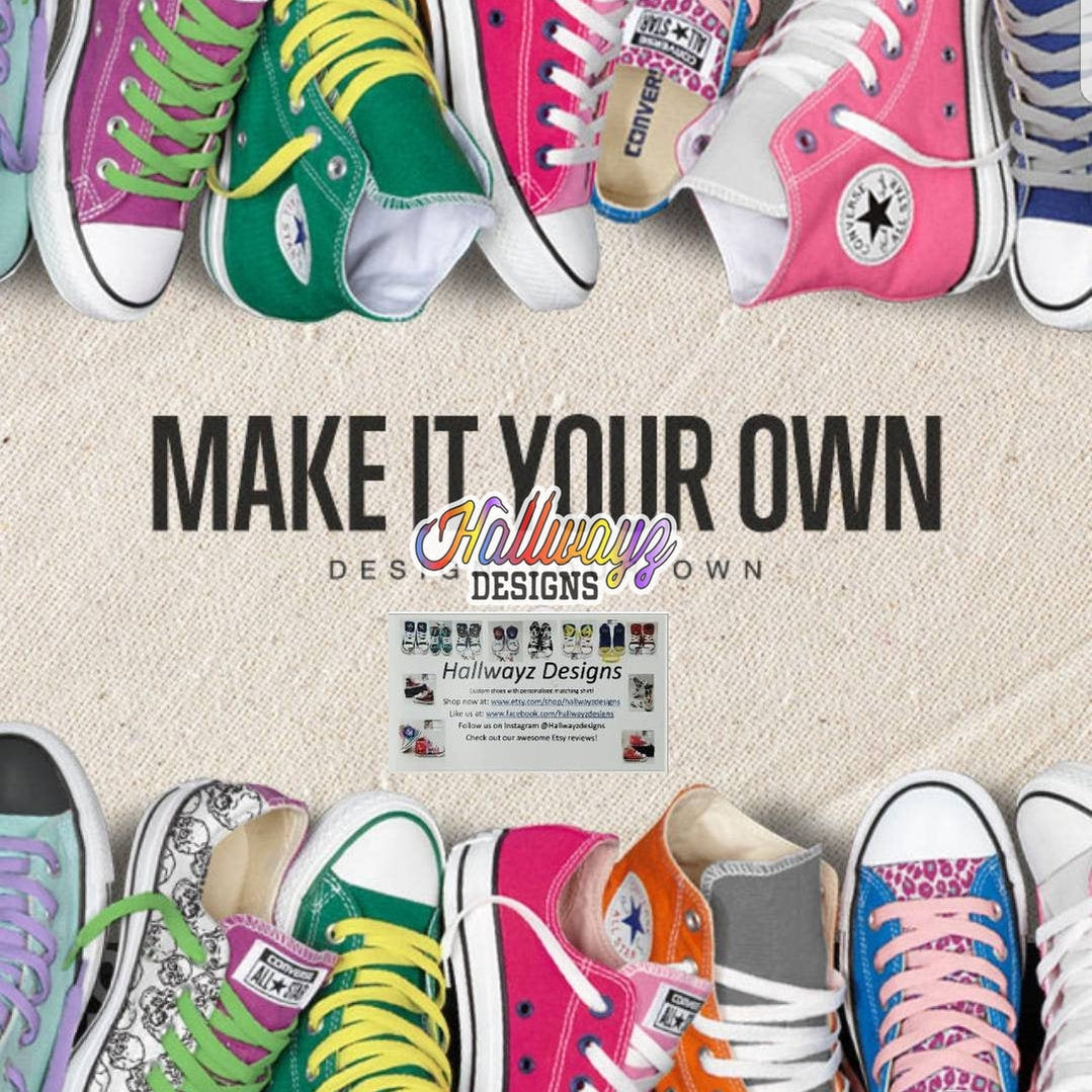 Leve no se dio cuenta Suburbio Design your own Converse shoes – Hallwayz Designs