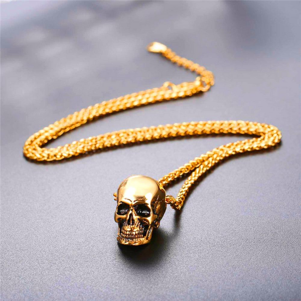 mens skull necklace