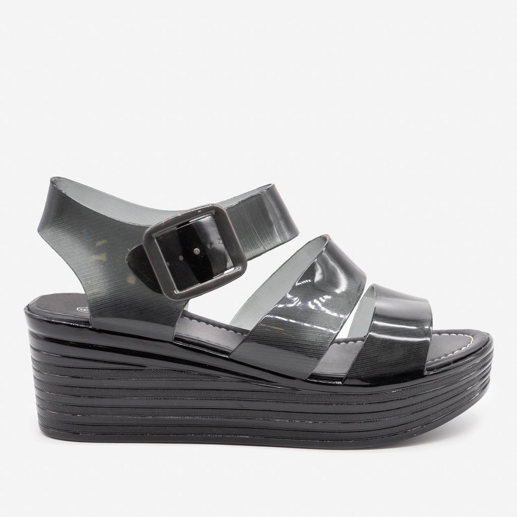 90s black sandals