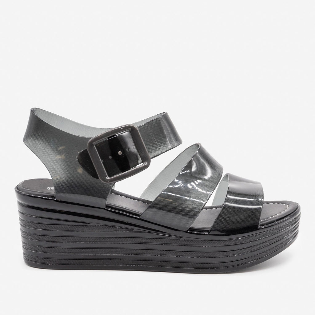 sandal wedges jelly