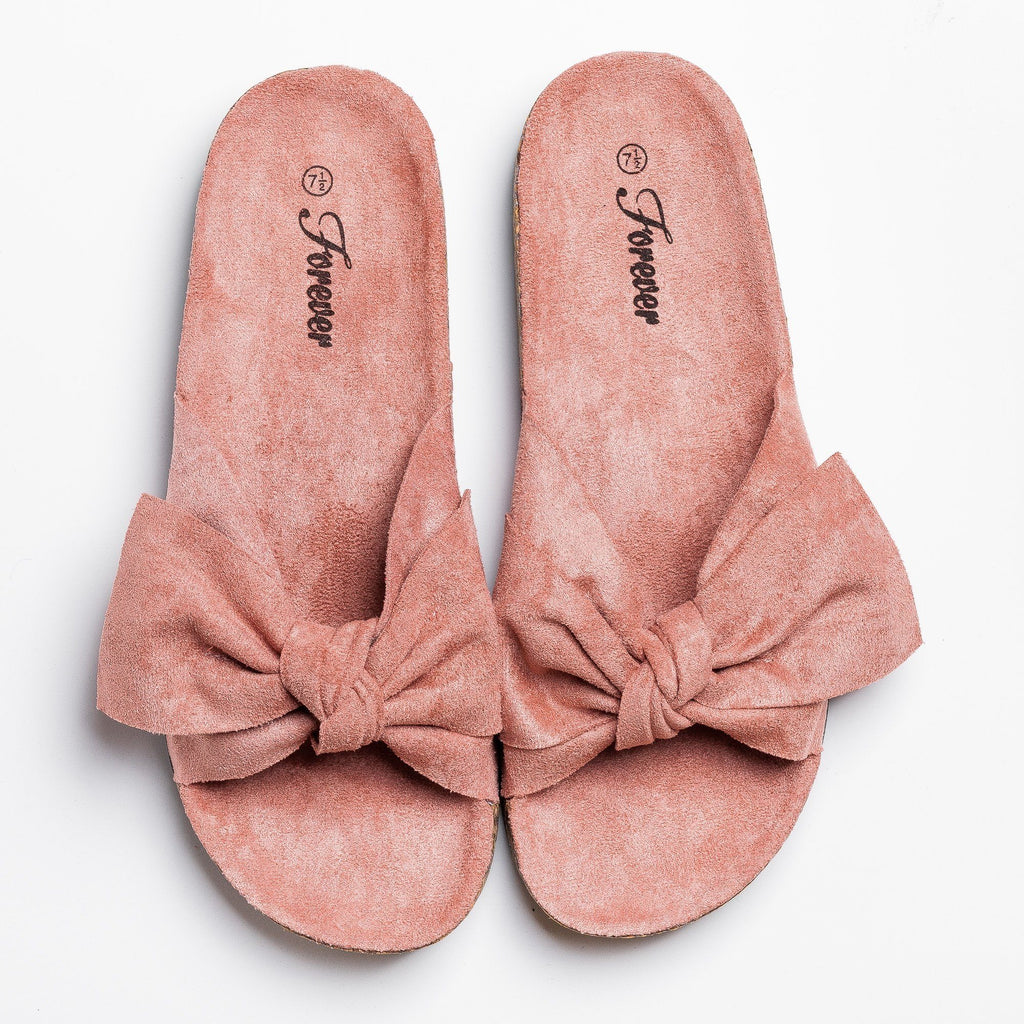 Adorable Bow Slides - Forever Shoes 