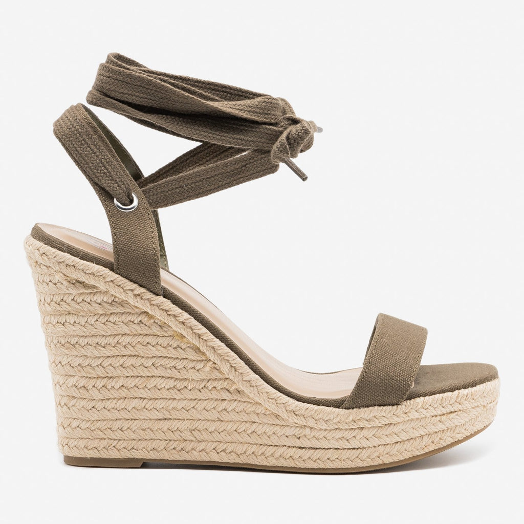 tan lace up espadrilles