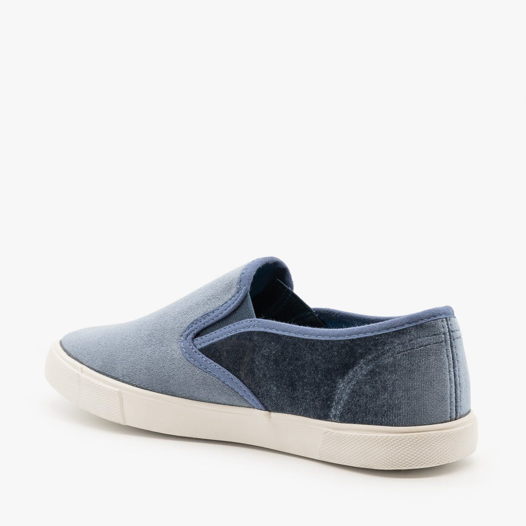 velvet slip on shoes