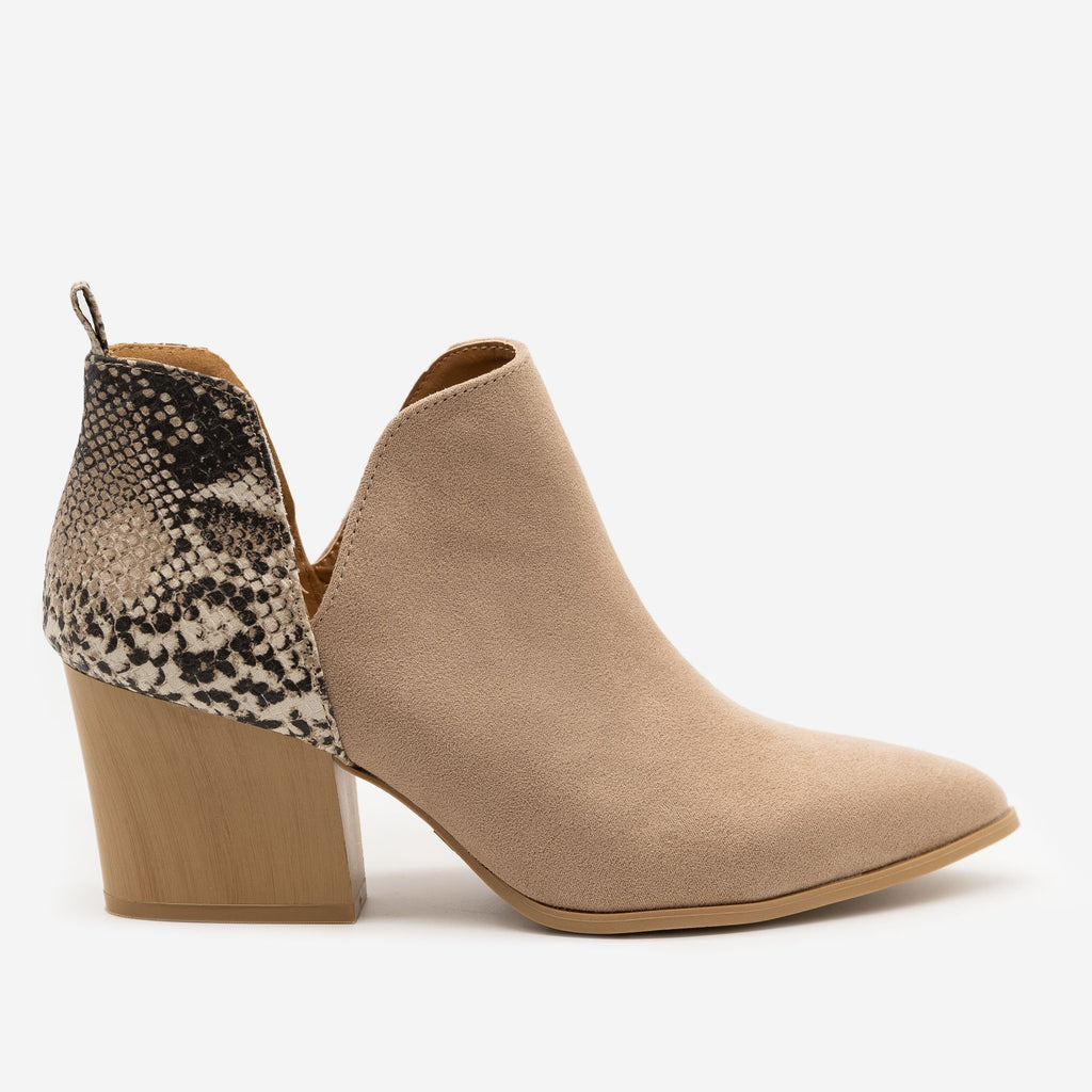 qupid cheetah booties