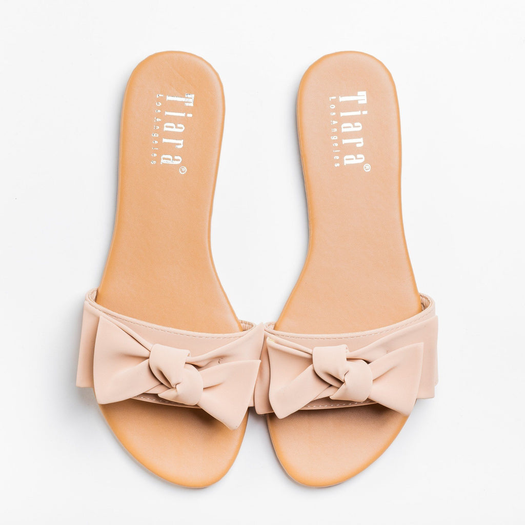 nude bow shoes