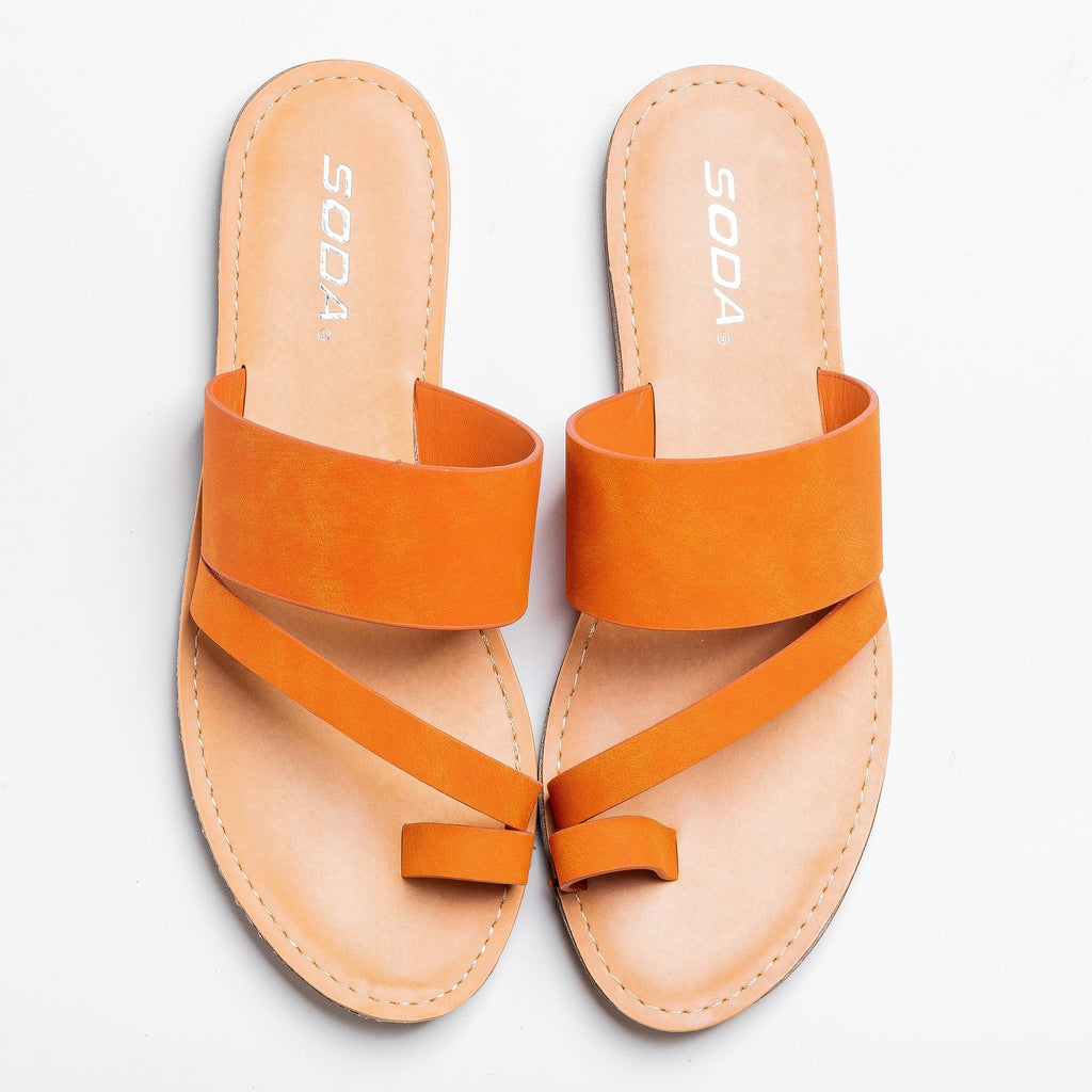 womens orange sandals