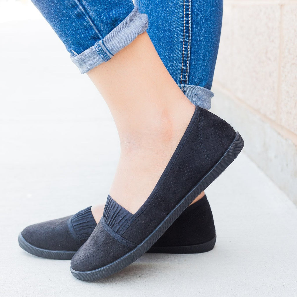 suede slip ons womens