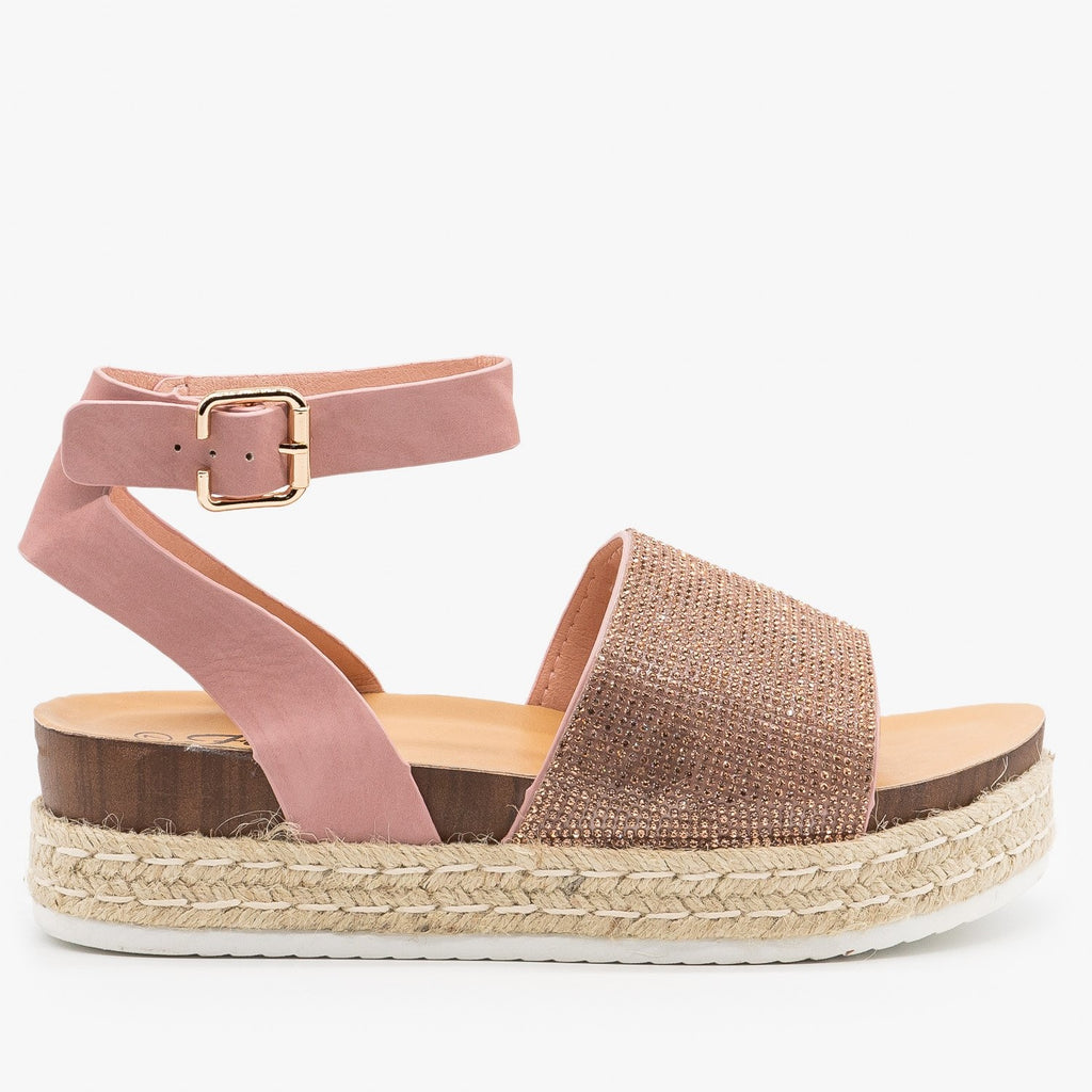 dusty pink wedges