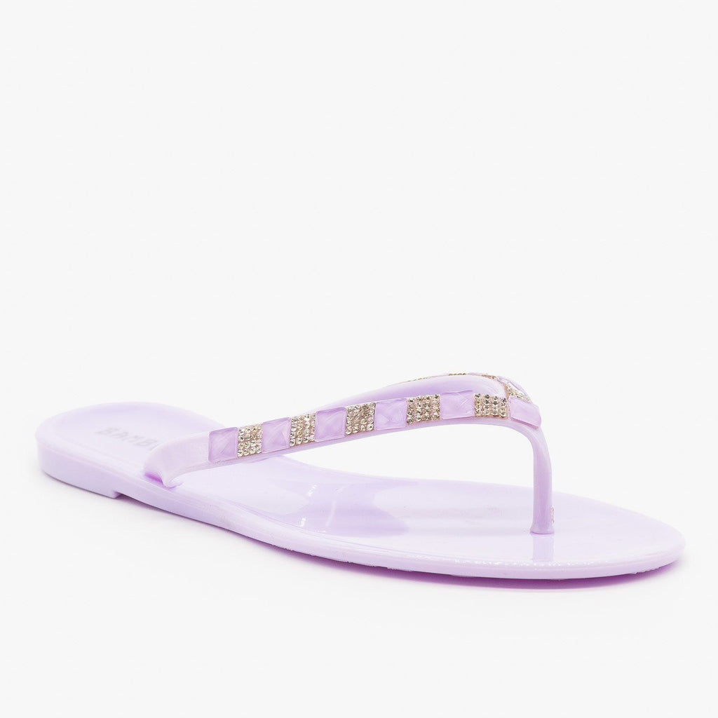 lilac flip flops