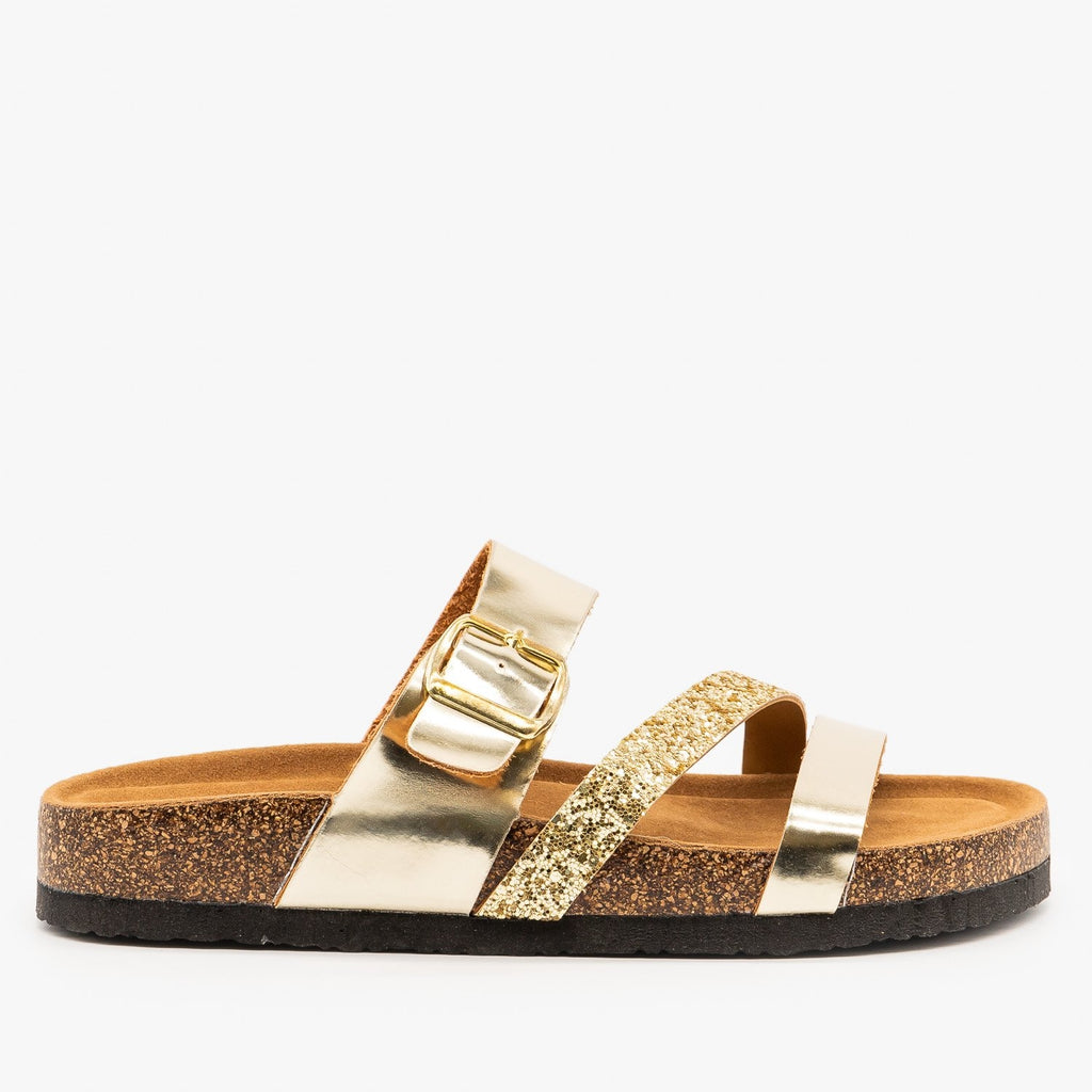 Belt Buckle Glitter Sandals - Refresh 