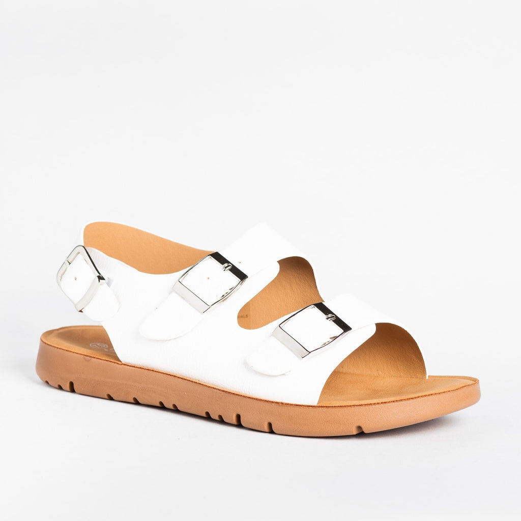 white buckle slides