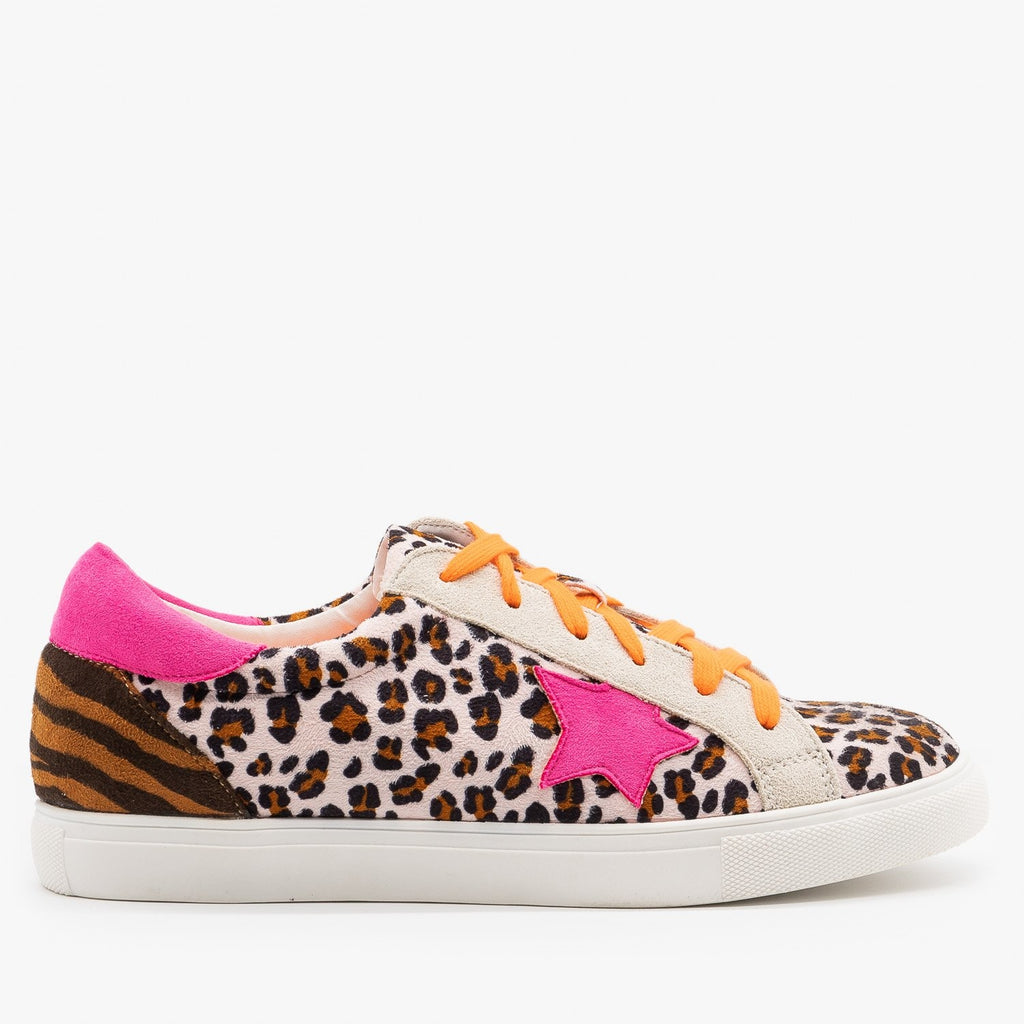 pink animal print shoes