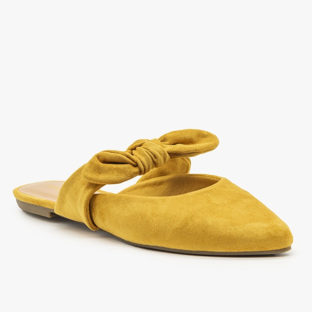 mustard mules shoes