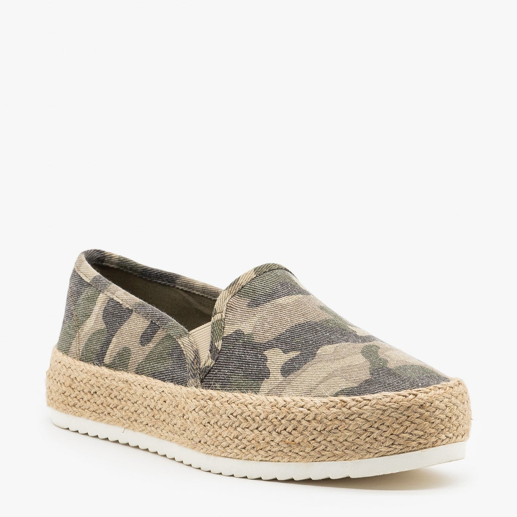 slip on camo sneakers