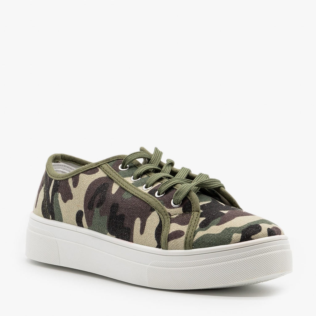 camouflage platform sneakers