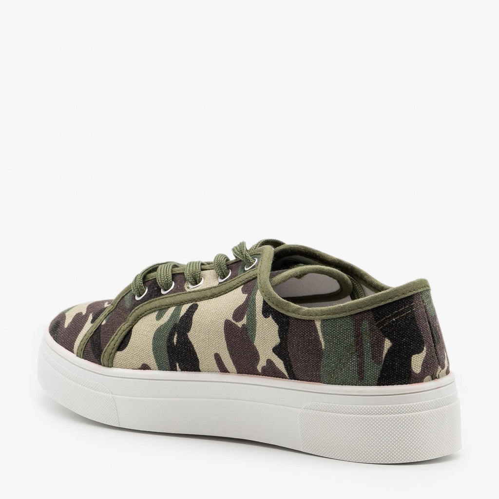 camouflage platform sneakers