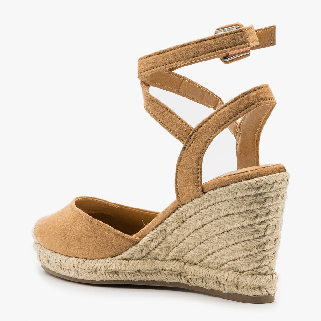 women's closed toe espadrille wedges