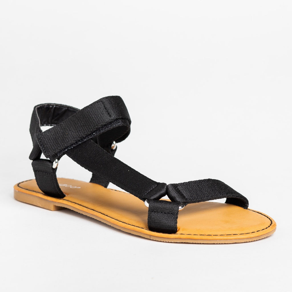 velcro flip flops for women's