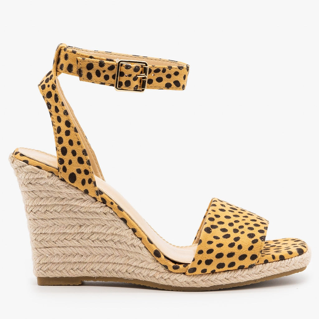 cheetah print wedge shoes