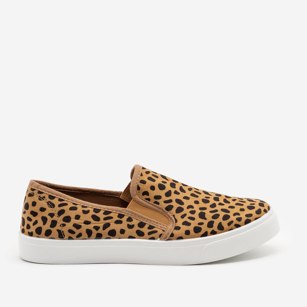 cheetah slip ons