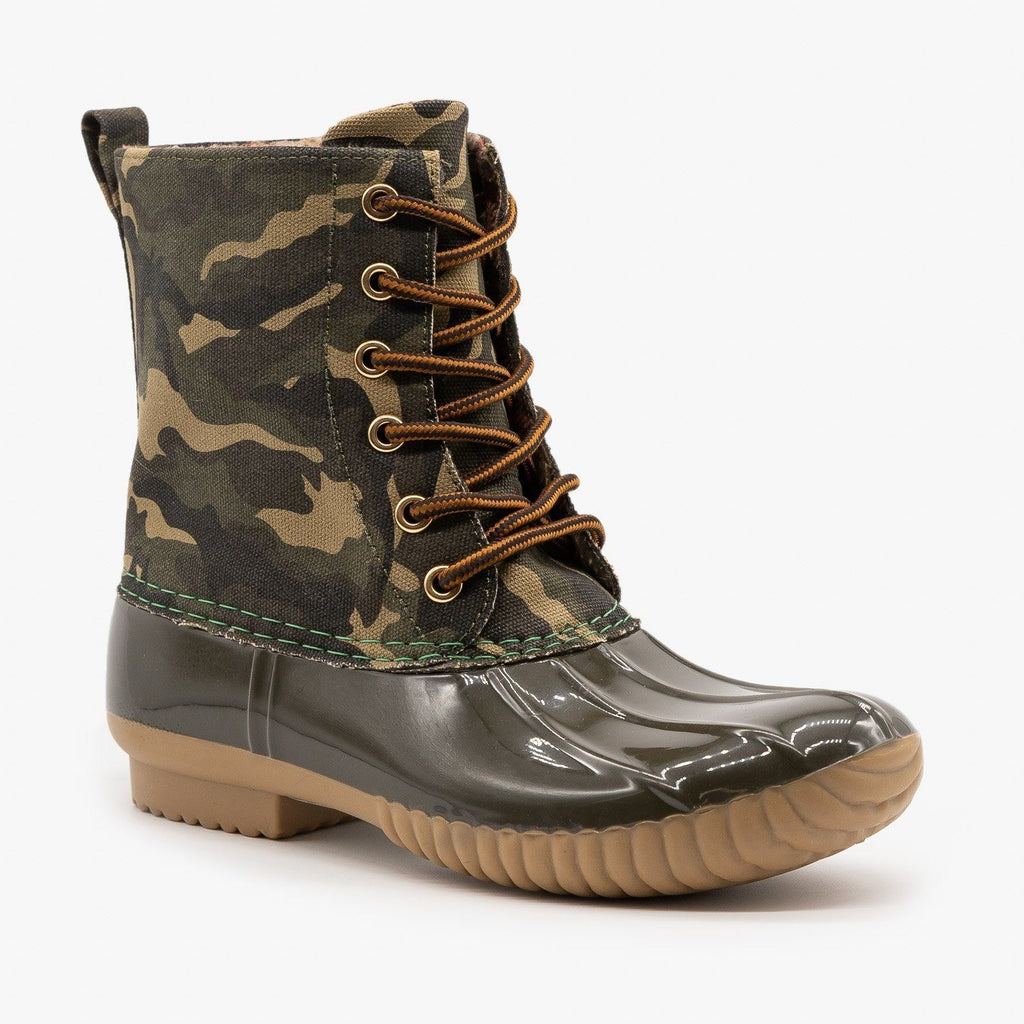 camouflage booties