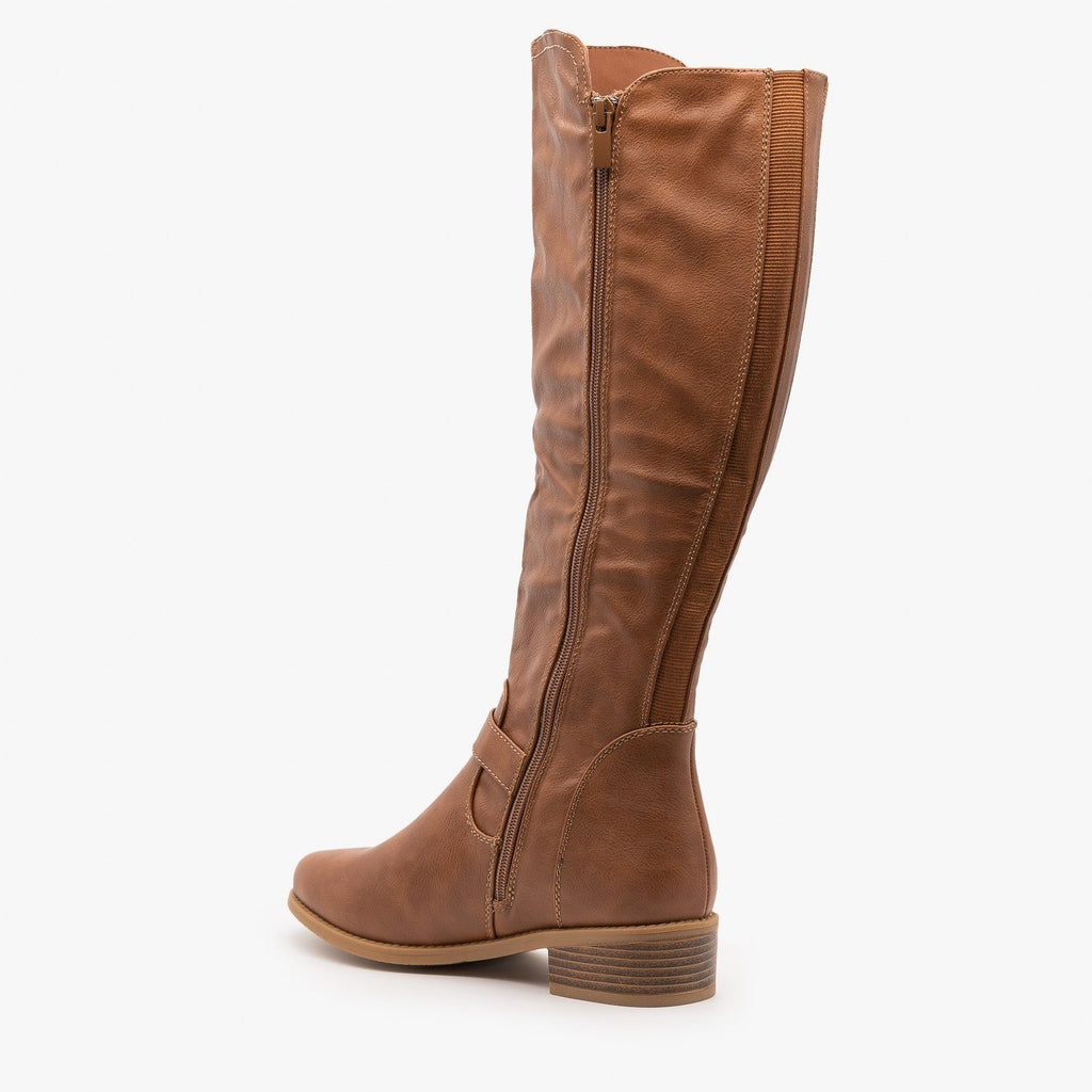 Chic Zippered Riding Boots - Top Moda 