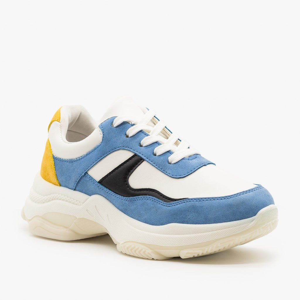 chunky color block sneakers