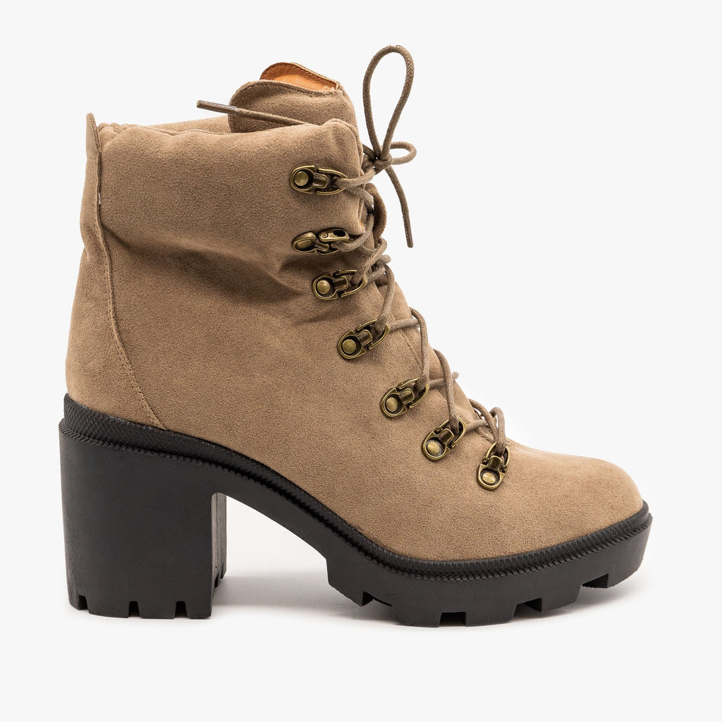 Chunky Heel Lug Sole Booties - Beast 