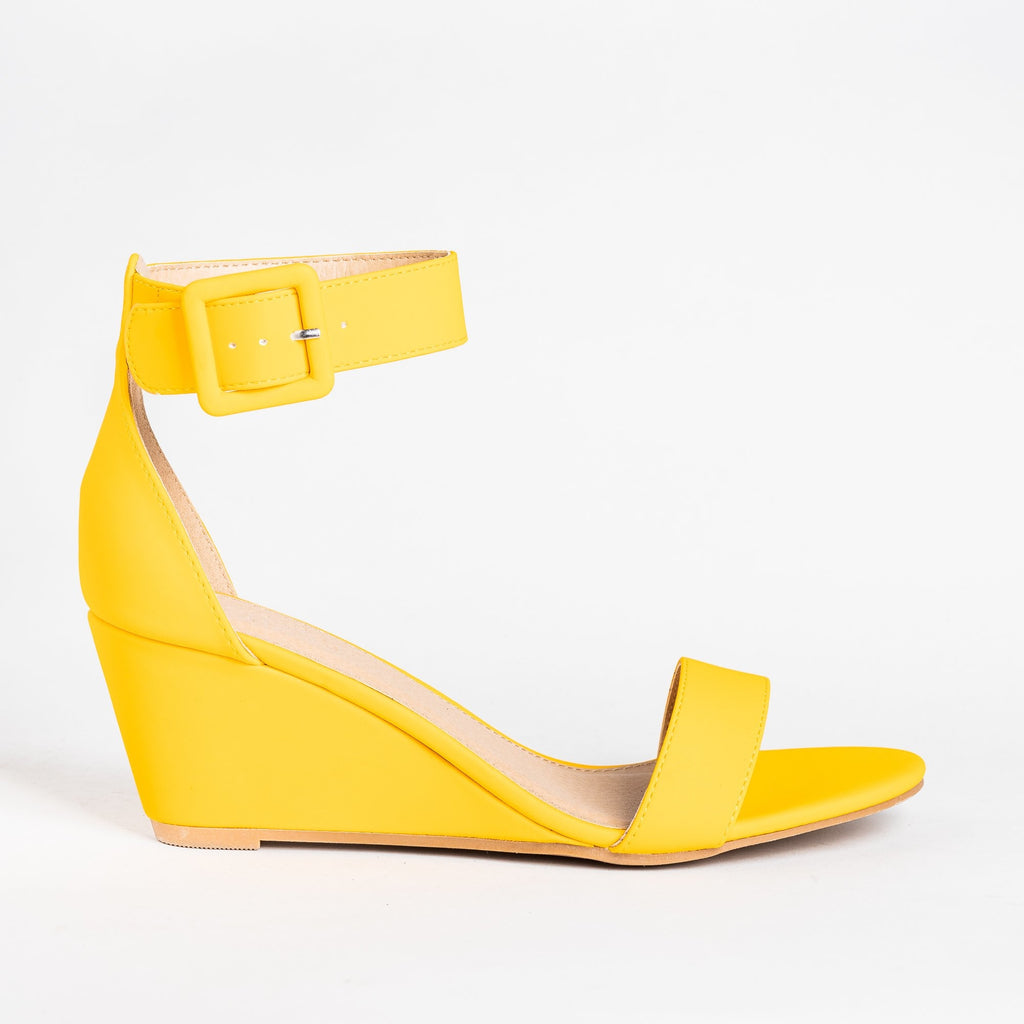 mustard wedges shoes