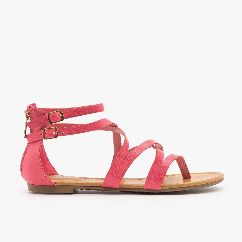 colorful strappy sandals