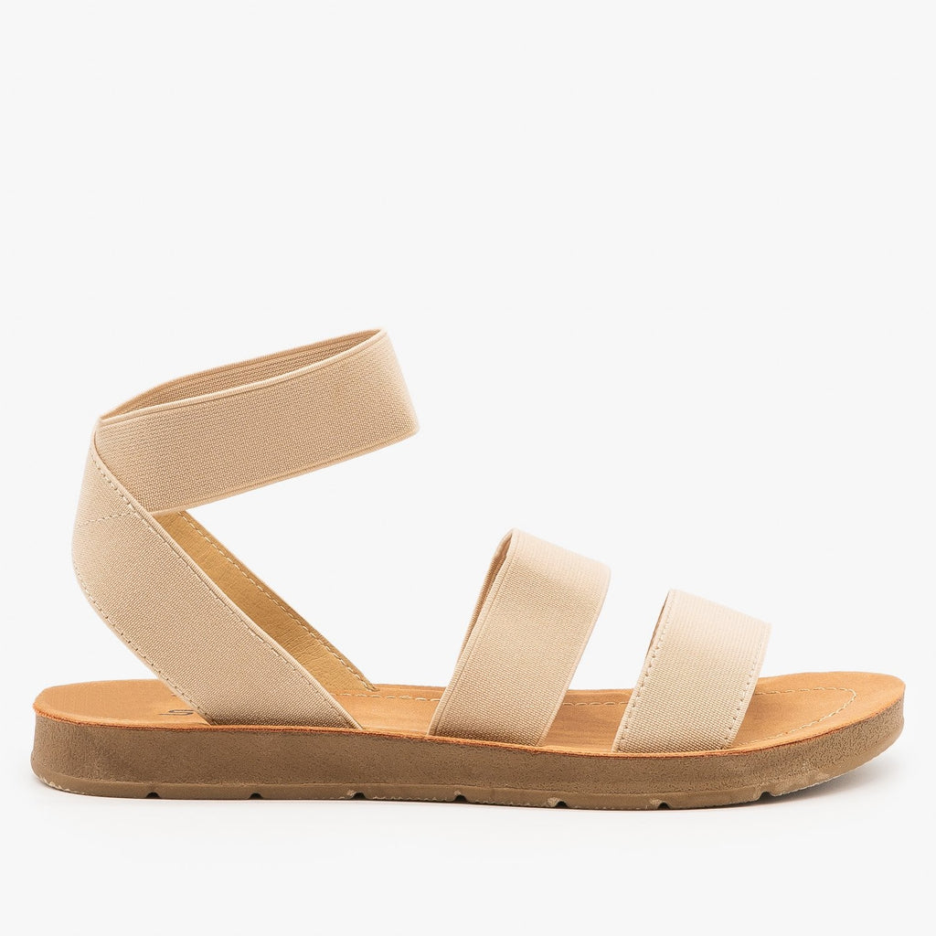 elastic sandals womens