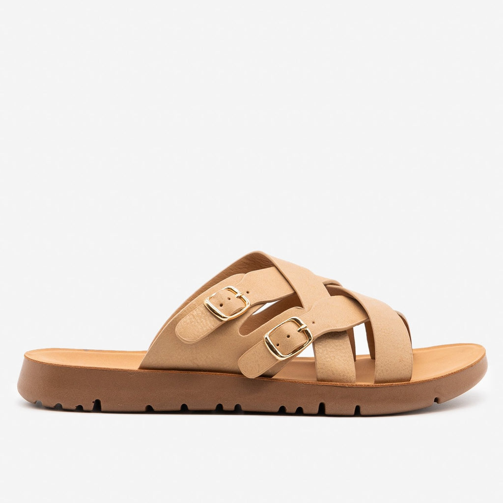 beige summer sandals