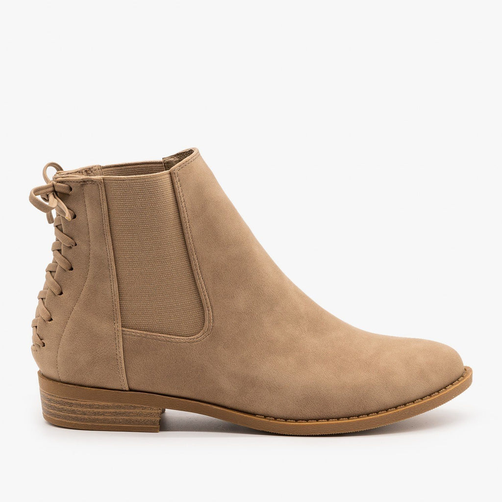 womens taupe booties