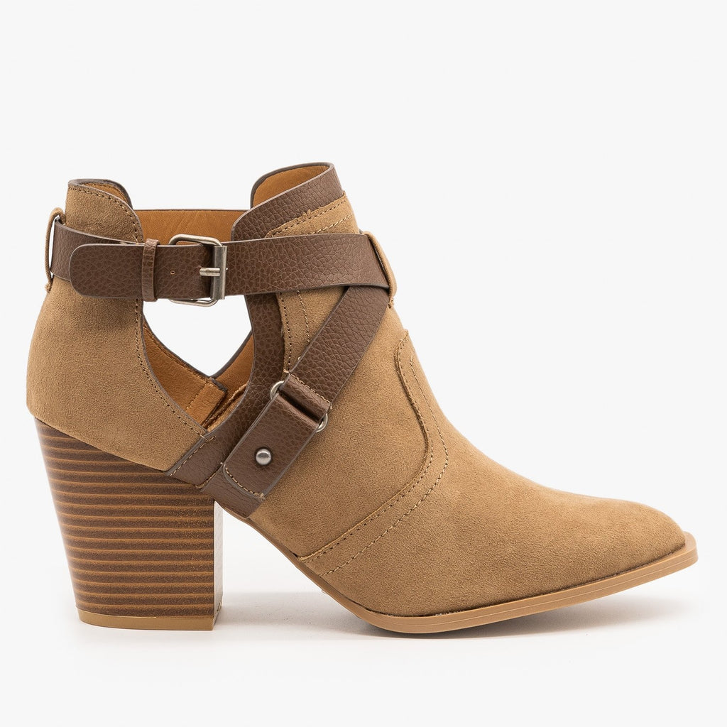 buckle strap booties