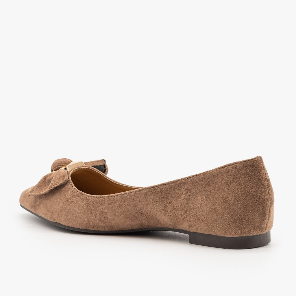 tan suede flats womens