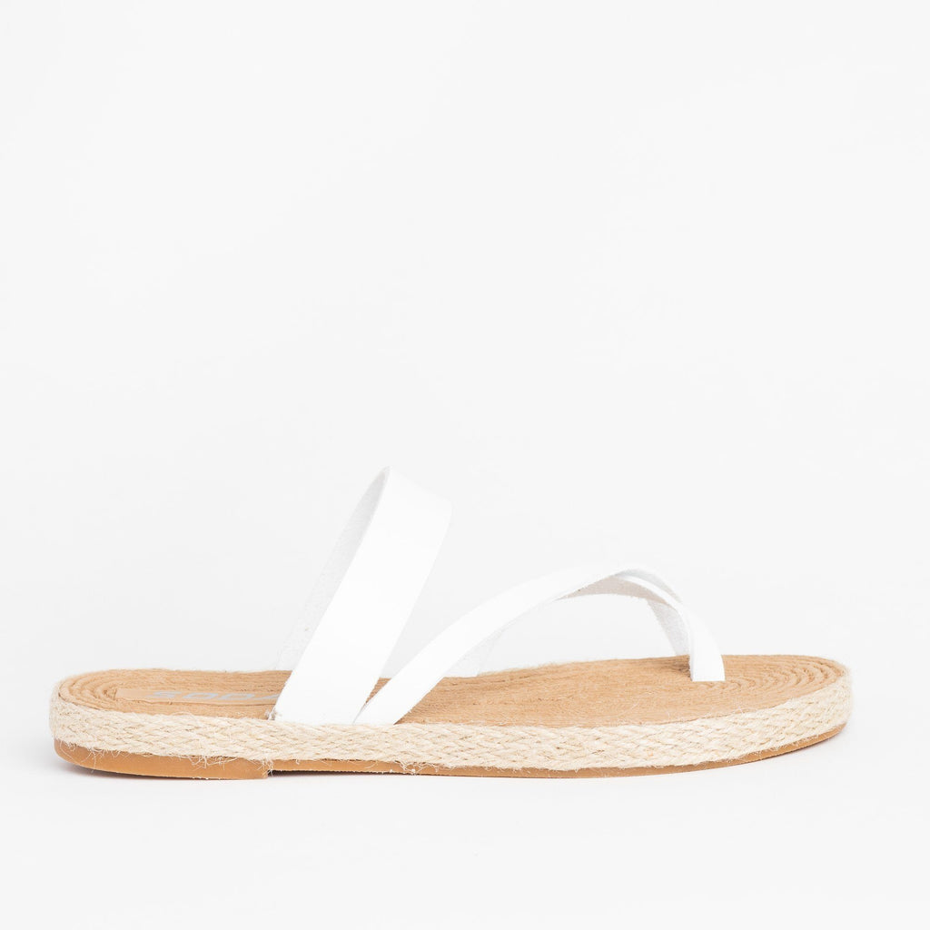 womens white slip on sandals