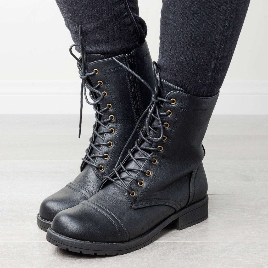 wild diva combat boots