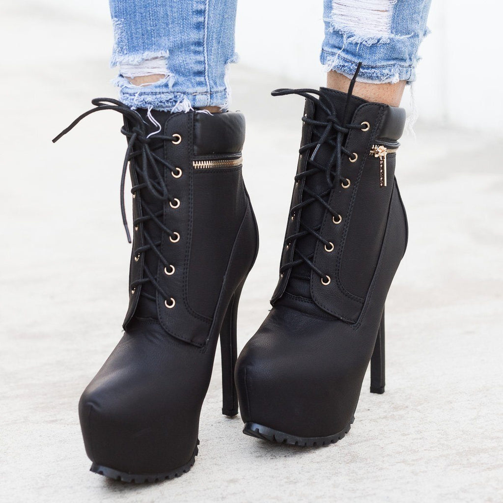 lace up platform boot