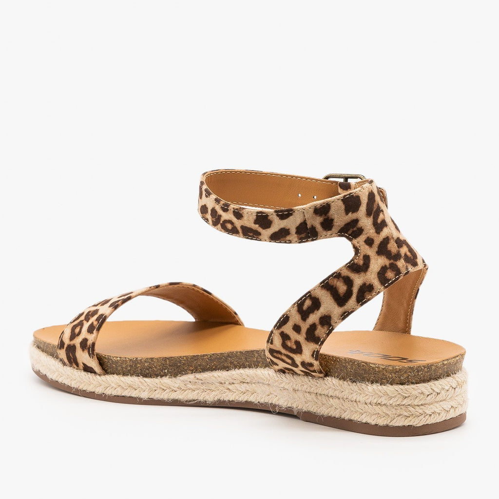 city classified leopard wedges